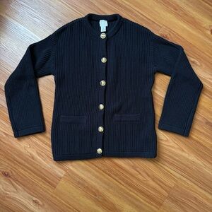 H&M Navy Cardigan with Gold Button